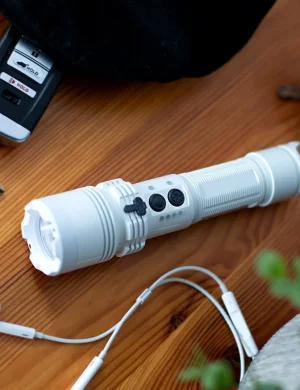 Stun Gun Lightsafer with Flashlight | 400 Lumen w/ Charging Indicator